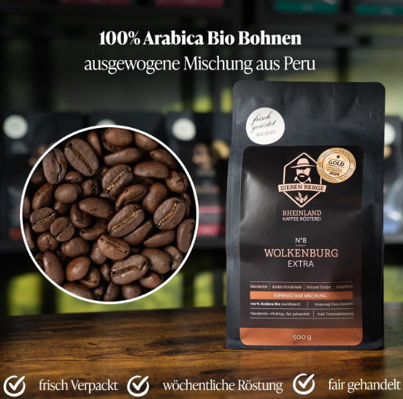 Bio Espresso Bar Mischung mit außergewöhnlichem Charakter