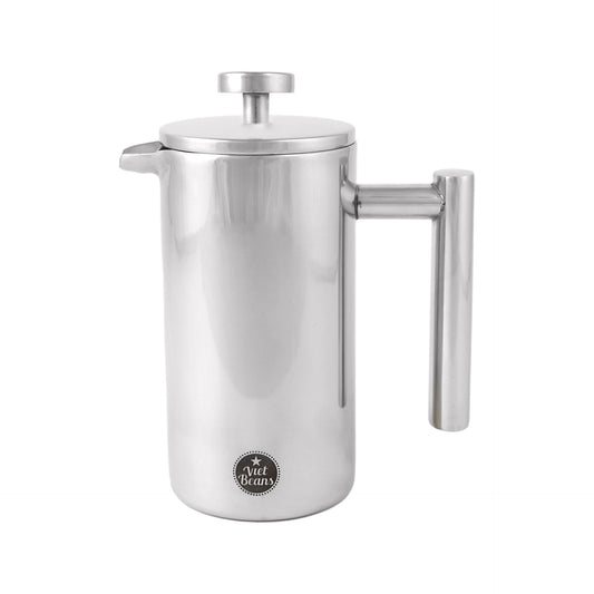 French Press aus Edelstahl - doppelwandiger Kaffeebereiter