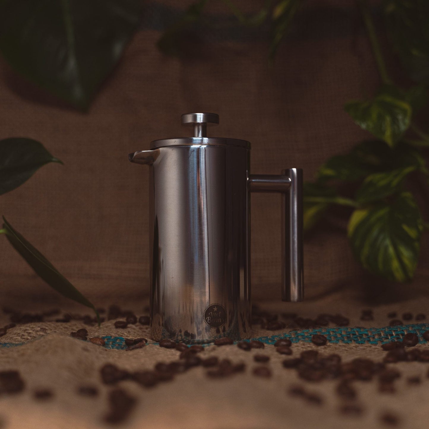 French Press aus Edelstahl - doppelwandiger Kaffeebereiter
